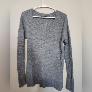 American Eagle Gray Knit Wool Blend Sweater Size Medium